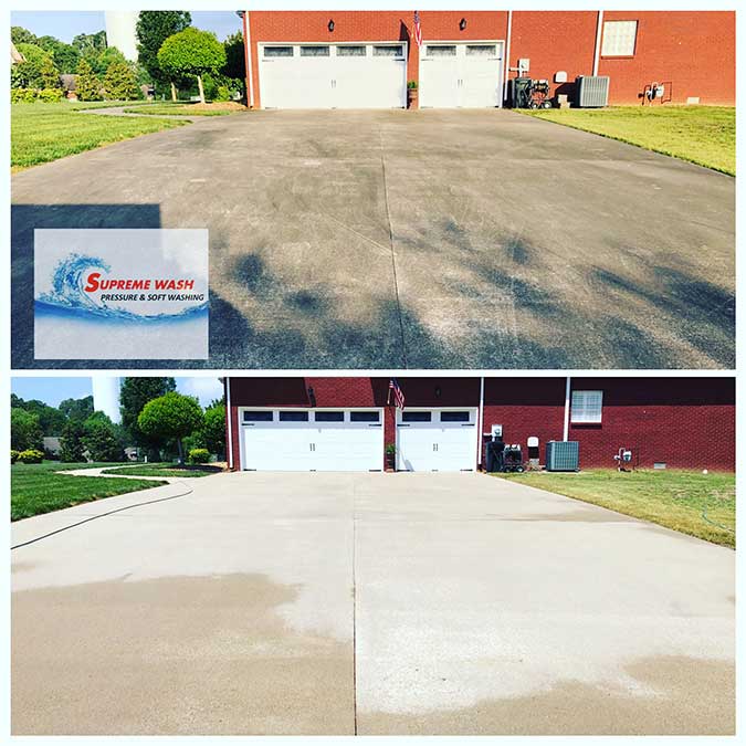 Pressure Washing vs Soft Washing Concrete Cleaning