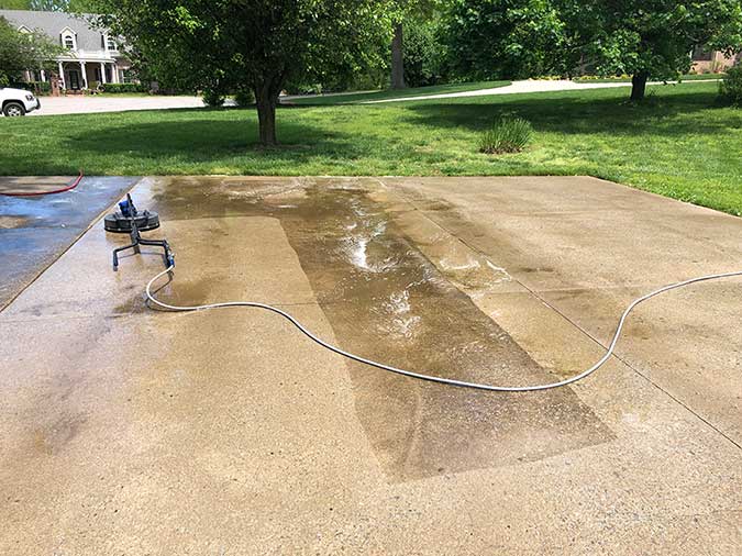 Concrete Cleaning on Abby Lane in Sango TN