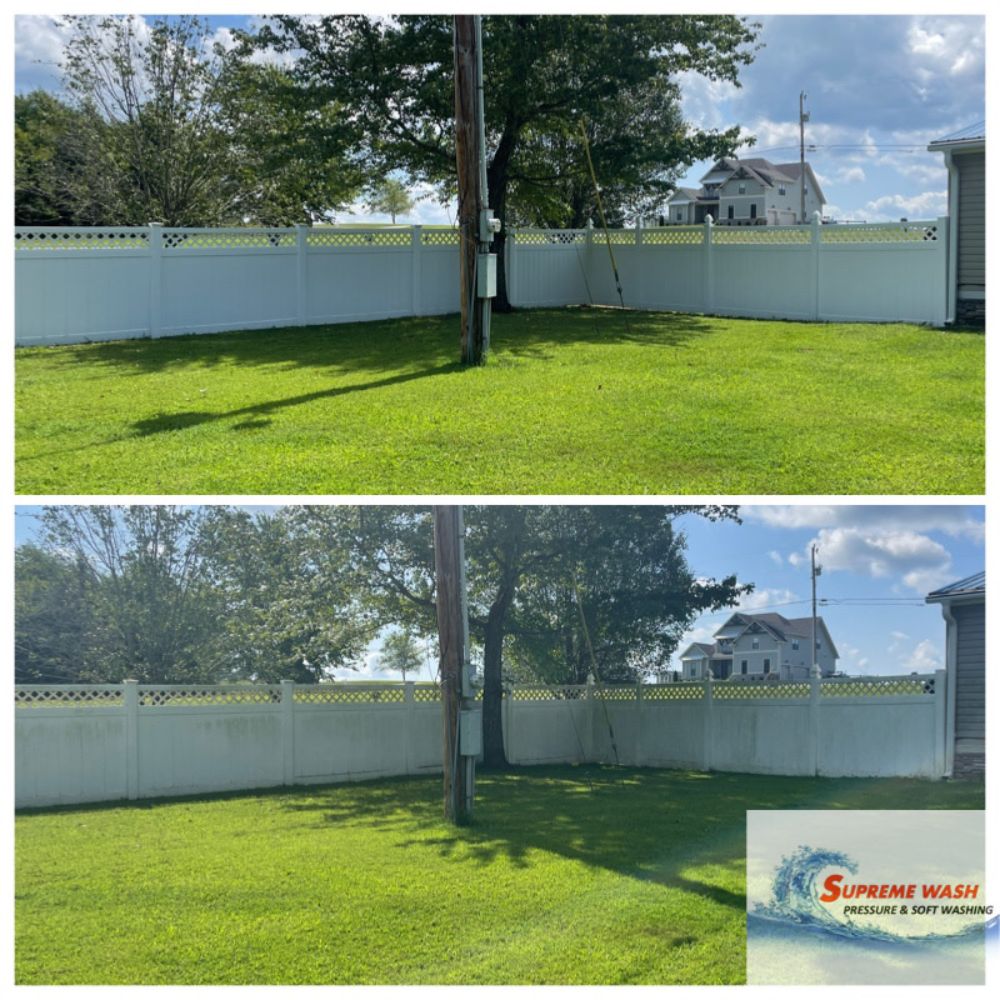 Vinyl fence cleaning and house wash in adams tn